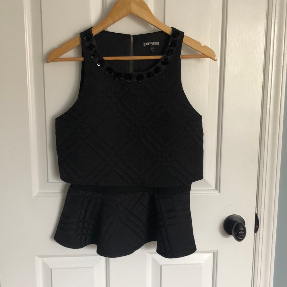 Black Holiday peplum tank